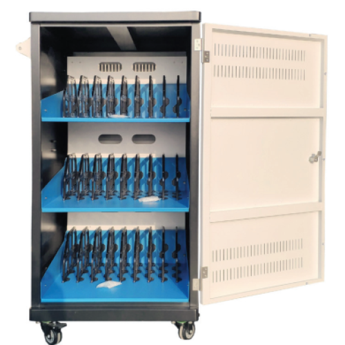 Tủ chứa máy tính bảng có chức năng sạc pin, theo dõi nhiệt độ và độ ẩm Tủ chứa máy tính bảng có chức năng sạc pin, theo dõi nhiệt độ và độ ẩm